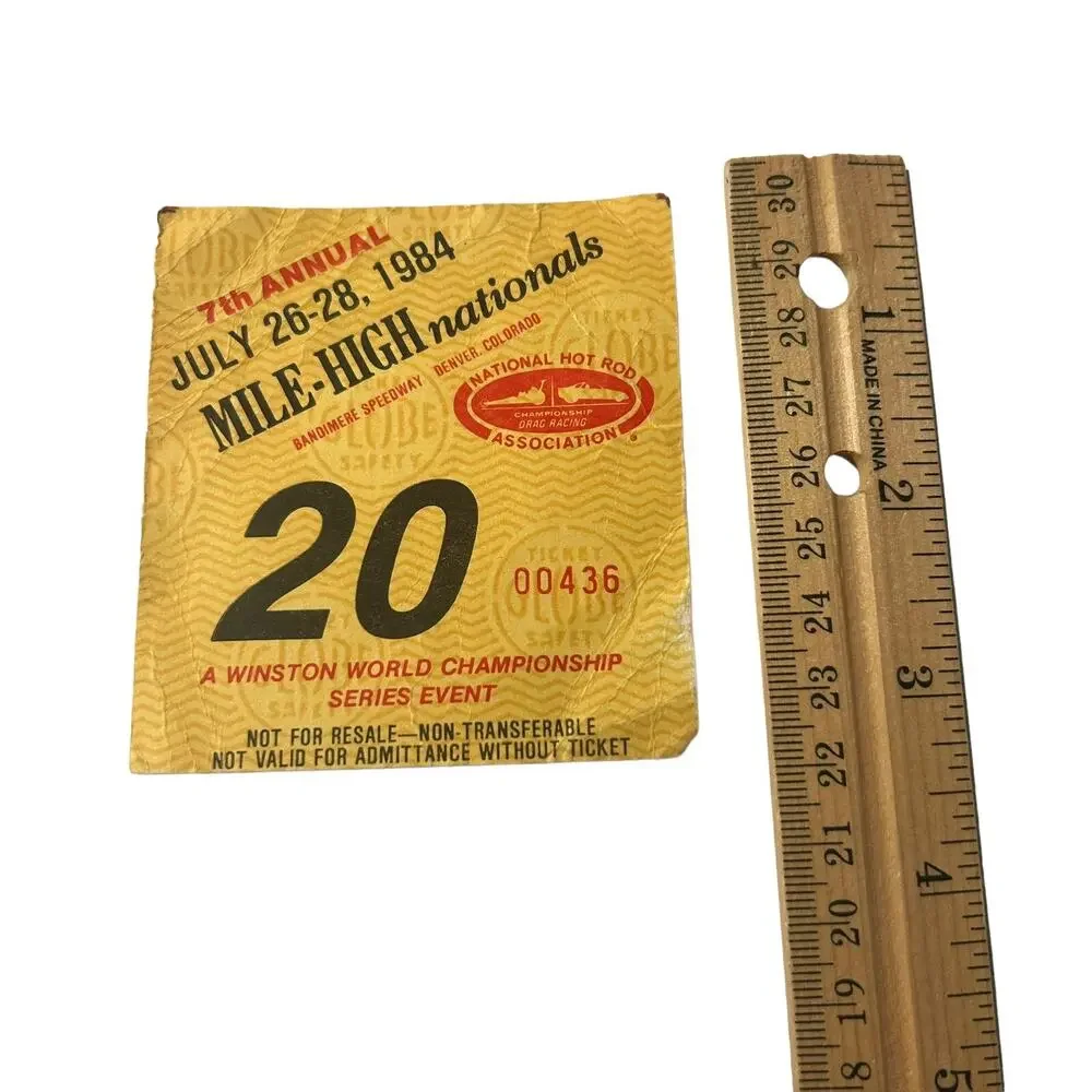 Vtg 80's 1984 NHRA MILE HIGH NATIONALS BANDIMERE SPEEDWAY 3.5